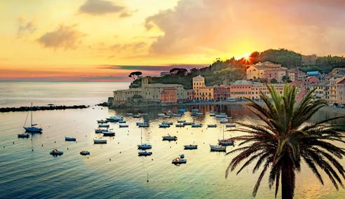 Séjour linguistique Italie, Sestri Levante, Coucher de soleil