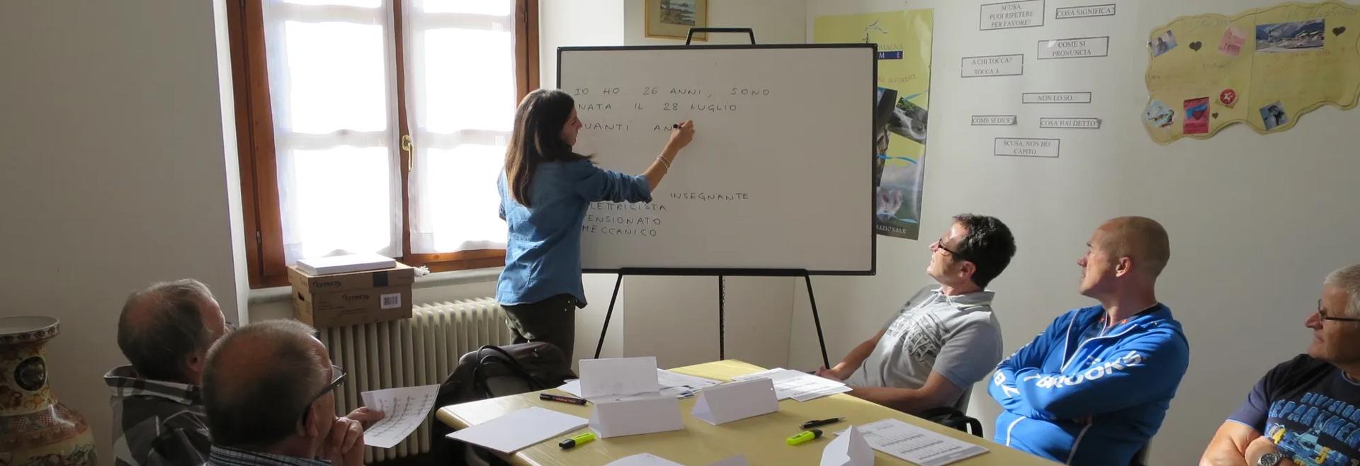Séjour linguistique Italie, Scuola Palazzo Malvisi Bagno di Romagna, Leçons