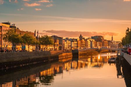 Sprachaufenthalt Irland, Dublin, Sonnenuntergang City