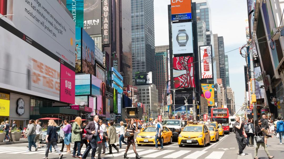 Séjour linguistique États-Unis, EC New York, Times Square