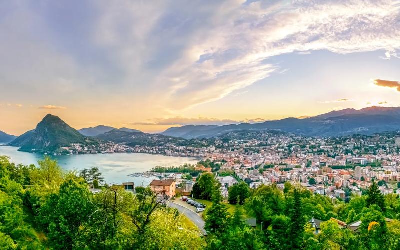 Séjour linguistique Suisse, Lugano, Vue Monte Brè