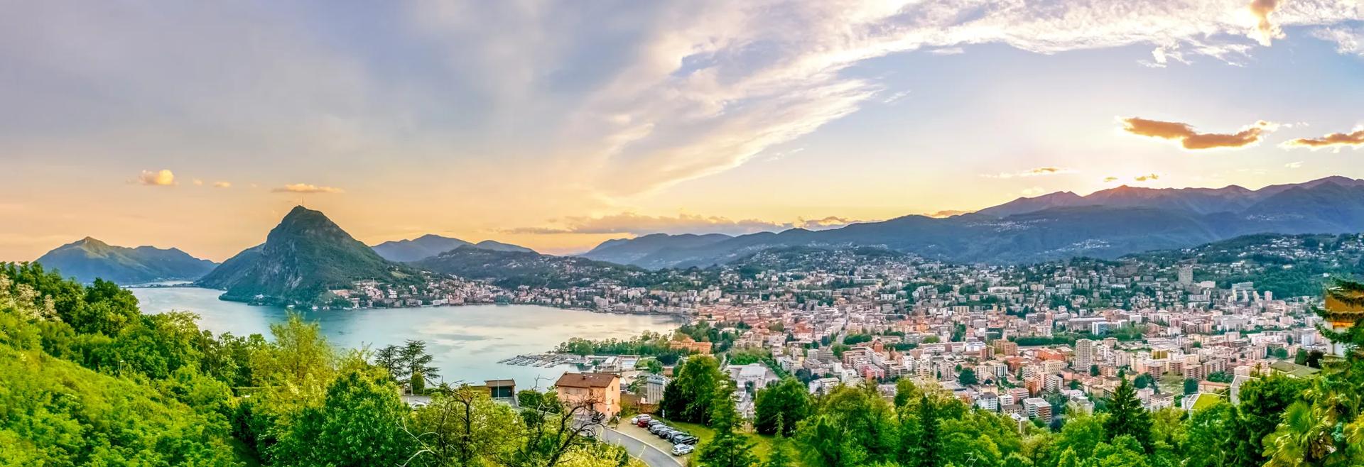 Sprachaufenthalt Schweiz, Lugano, Aussicht Monte Brè