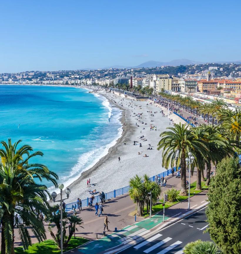 Séjour linguistique France, Nice, Promenade des Anglais plage