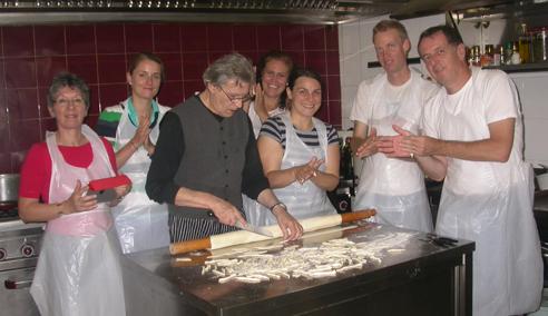 Séjour linguistique Italie, Scuola Palazzo Malvisi Bagno di Romagna, Cours de cuisine