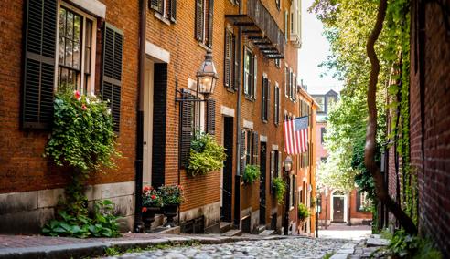 Sprachaufenthalt USA, Boston, City Strasse Beacon hill