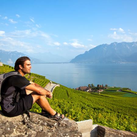 Sprachaufenthalt Schweiz, Montreux, Man Weingut am Lac Leman