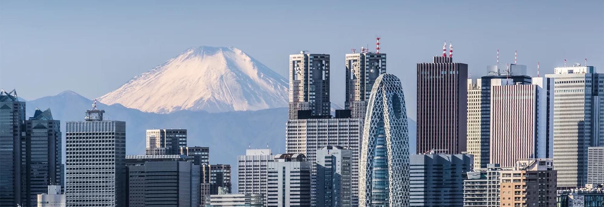 Sprachaufenthalt, Japan, Tokio, City mit Blick auf Mt. Fuji