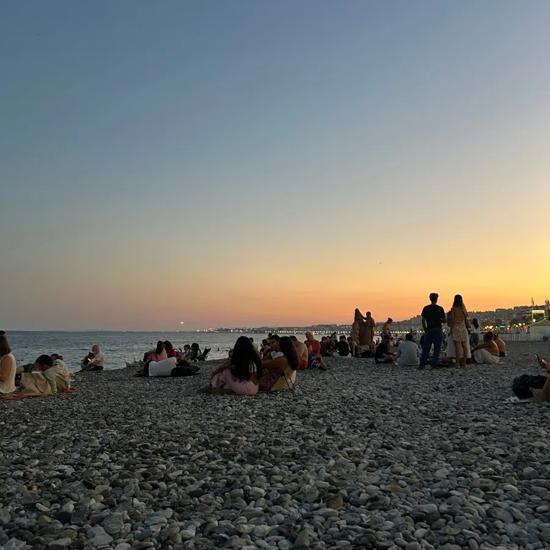 Sprachaufenthalt, Erfahrungen, Nizza, Sonnenuntergang