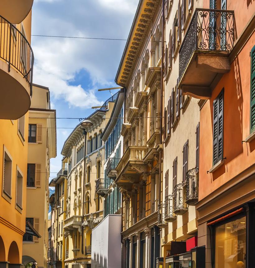 Sprachaufenthalt Schweiz, Tessin, Strasse in Lugano