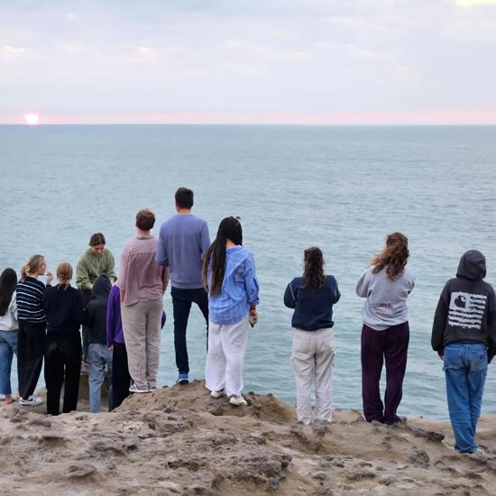 Sprachaufenthalt, Erfahrungen, Biarritz, Gruppe am Strand