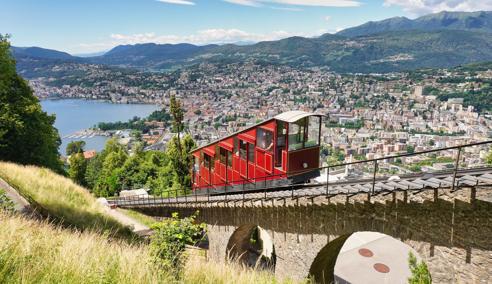 Séjour linguistique Suisse, Lugano, Funiculaire Monte San Salvatore