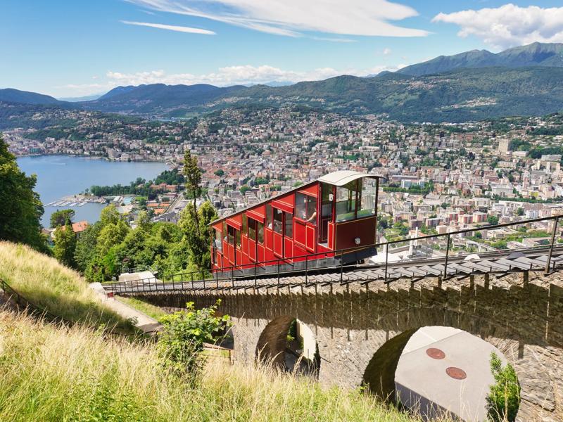 Séjour linguistique Suisse, Lugano, Funiculaire Monte San Salvatore