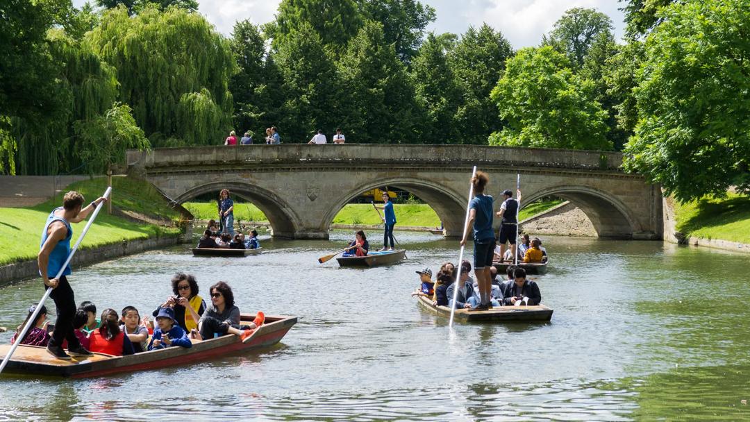 Sprachaufenthalt England, Cambridge, Punting